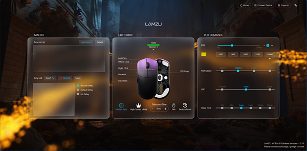 Lamzu Aurora Web UI 2
